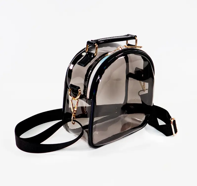 Hot selling fashion transparency solid color PVC women&#x27;s shoulder bags designer backpack for young lady