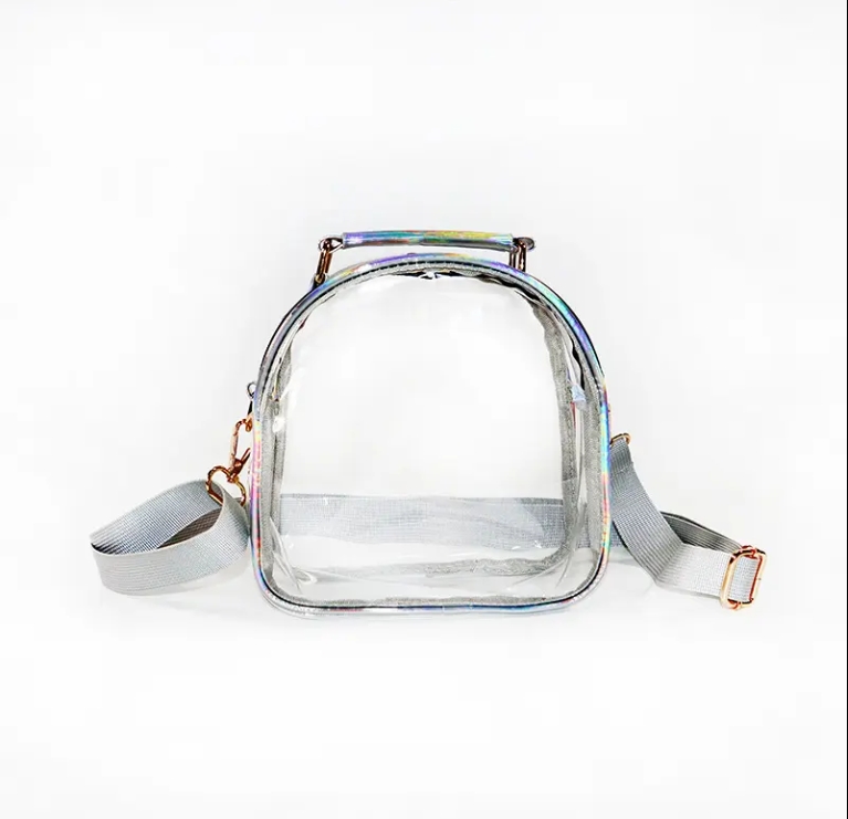 Hot selling fashion transparency solid color PVC women&#x27;s shoulder bags designer backpack for young lady