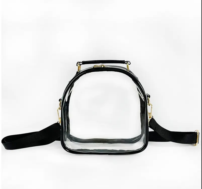 Hot selling fashion transparency solid color PVC women&#x27;s shoulder bags designer backpack for young lady