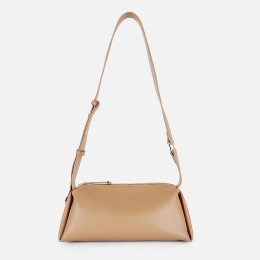 Women&#x27;s camel sculptural crossbody bag