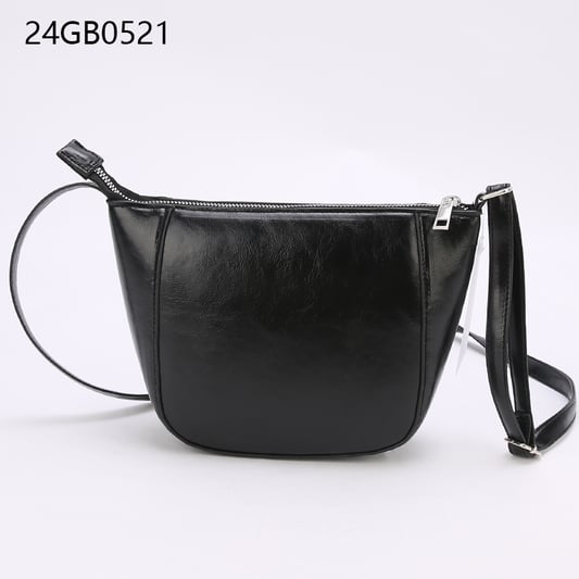 Women&#x27;s black faux leather cross body bag