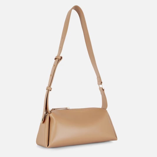 Women&#x27;s camel sculptural crossbody bag