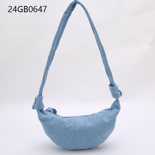 New simple denim bag women&#x27;s new fashion lazy style dumpling bag casual shoulder messenger bag