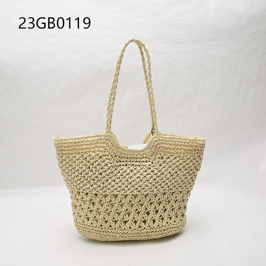 New summer handmade woven bag seaside holiday beach straw bag crochet portable shoulder women&#x27;s bag