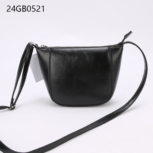 Women&#x27;s black faux leather cross body bag
