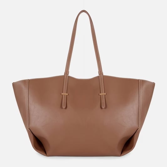 Edit faux leather large tote bag